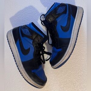 Air Jordan 1 Mid Royal Blue/Black  Men's Size 8 in GUC